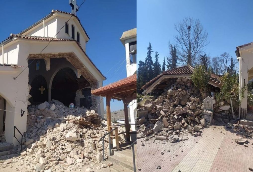Κατέρρευσαν τμήματα σχολείων, εκκλησία και σπίτι κοντά στο επίκεντρο του σεισμού στην Ελασσόνα