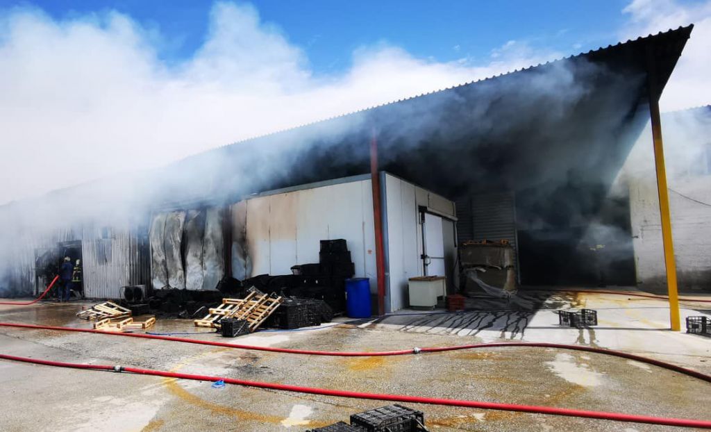 Πυρκαγιά σε συσκευαστήριο στο Παναρίτι Αργολίδας