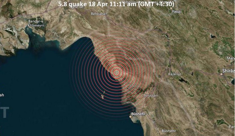 Ιράν : Σεισμός 5,9  βαθμών έπληξε το νότιο Ιράν
