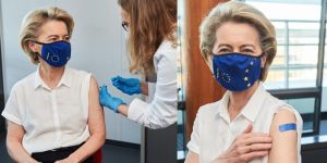 Με AstraZeneca θα εμβολιαστεί η Μέρκελ την Παρασκευή – Σήμερα ήταν η σειρά της Φον Ντερ Λάιεν