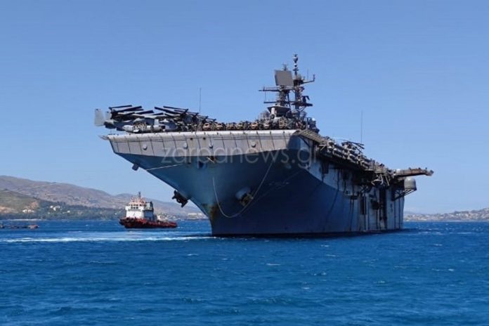 Χανιά: Στη Σούδα το θηριώδες ελικοπτεροφόρο USS Iwo Jima