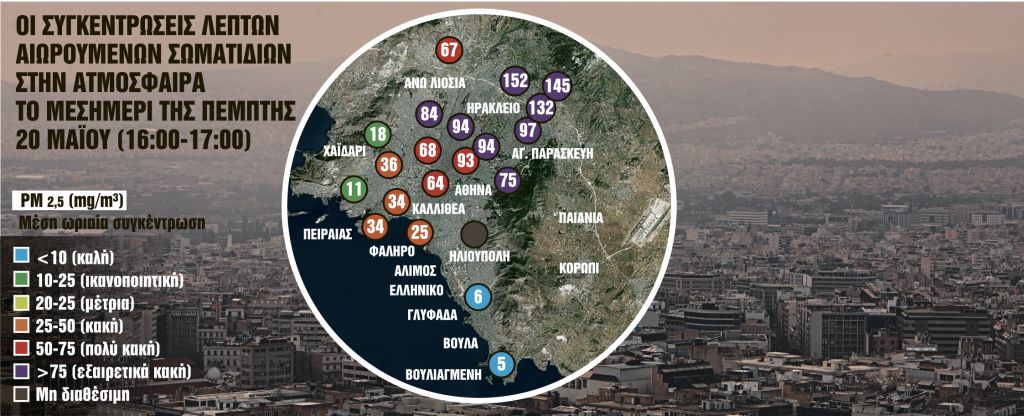 «Πνίγηκε» στους καπνούς η Αττική