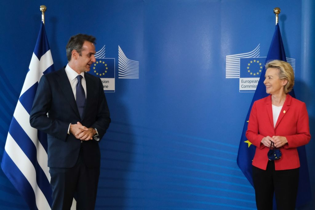 Μητσοτάκης και Φον ντερ Λάιεν παρουσιάζουν το εθνικό πρόγραμμα «Ελλάδα 2.0»