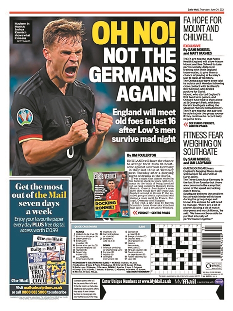 Ντέιλι Μέιλ: «Οχι πάλι οι Γερμανοί!»