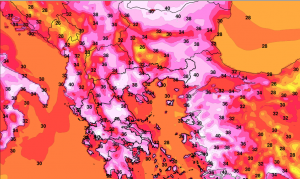 Meteo για καύσωνα – Μέχρι τους 44 βαθμούς η θερμοκρασία το Σαββατοκύριακο – Αίσθημα δυσφορίας στις πόλεις