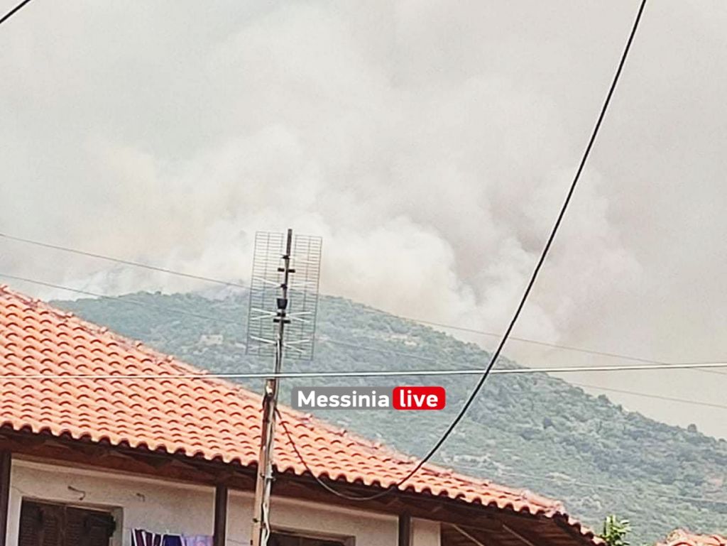 Μεσσηνία – Η φωτιά πλησιάζει προς το χωριό Καρνάσι
