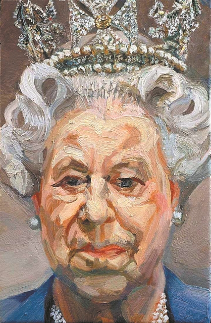 Το πορτρέτο της Ελισάβετ στην επετειακή έκθεση για τον Λούσιαν Φρόιντ