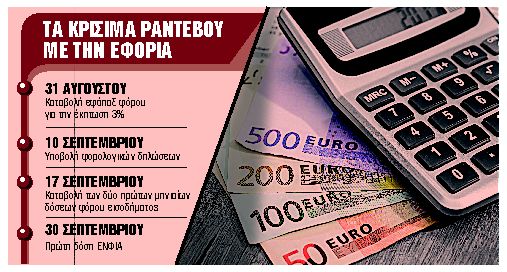 Ο Σεπτέμβριος των δόσεων για ΕΝΦΙΑ και φόρο εισοδήματος