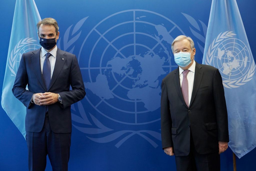 Η τουρκική παραβατικότητα και το Κυπριακό στο επίκεντρο της συνάντησης Μητσοτάκη-Γκουτέρες