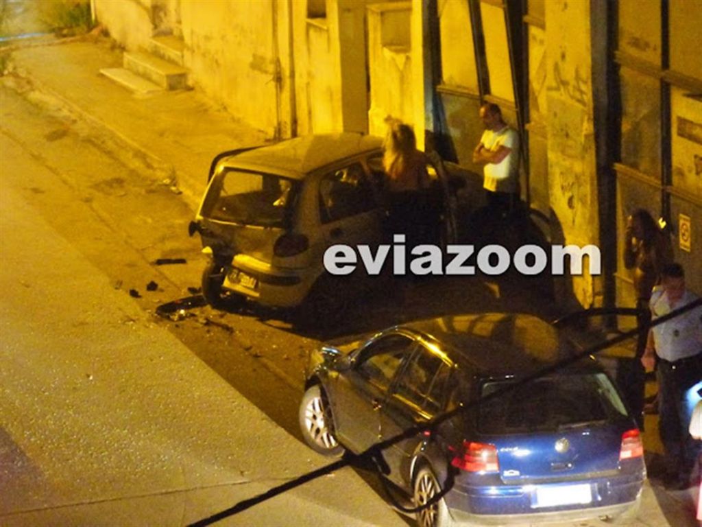 Χαλκίδα – Μεθυσμένος οδηγός έπεσε με το αυτοκίνητό του πάνω σε όχημα που «μπούκαρε» σε επιχείρηση