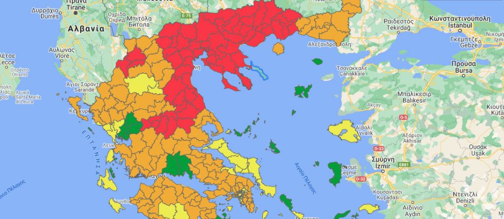 Κοροναϊός – Αλλαγές στον επιδημιολογικό χάρτη – Νέες περιοχές… στο κόκκινο – Ποιες πρασίνισαν