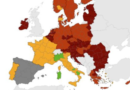 Κοροναϊός – «Κοκκίνησε» ολόκληρη η Ελλάδα στους Χάρτες του ECDC – Στο «βαθύ κόκκινο» Βόρεια Ελλάδα και Θεσσαλία
