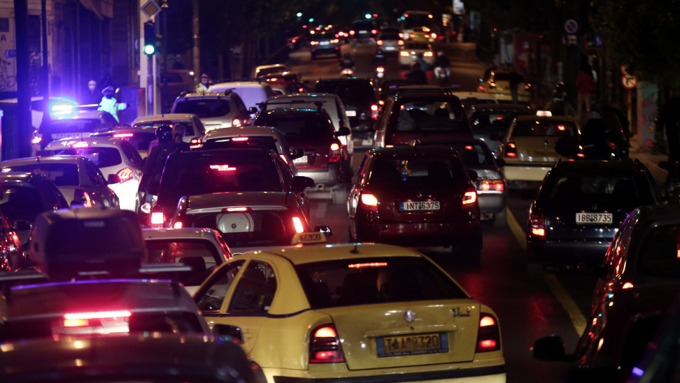 Κυκλοφοριακό χάος στο κέντρο της Αθήνας