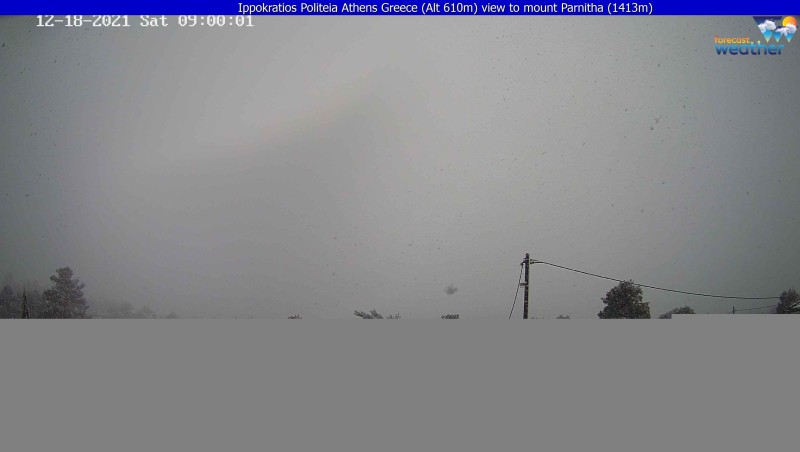 Κακοκαιρία – Ντύθηκε στα «λευκά» και η Αττική – Χιονοθύελλα σε Βίλια, Πάρνηθα και Ιπποκράτειο Πολιτεία