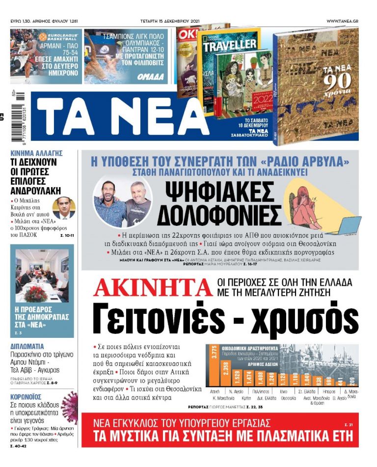 ΝΕΑ 15.12.2021 | tanea.gr