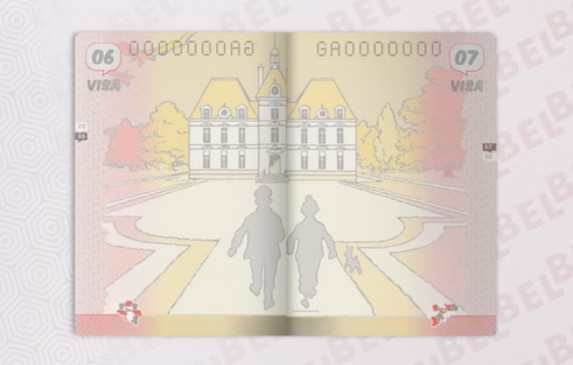 Βέλγιο – Οι σελίδες από το νέο διαβατήριο είναι γεμάτο Τεντέν και Στρουμφάκια