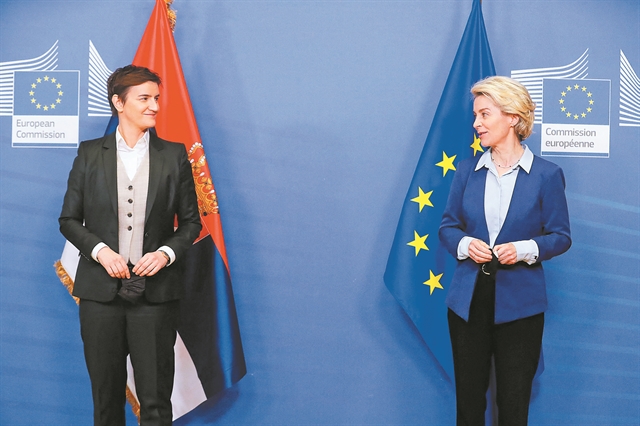 Επίσκεψη στις Βρυξέλλες για την πρωθυπουργό της Σερβίας