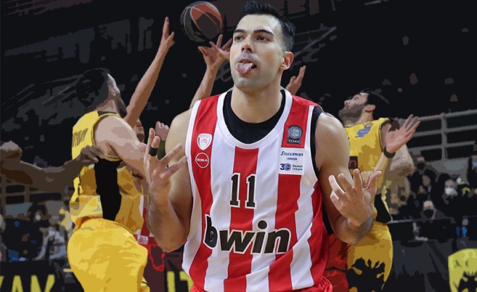 ΑΕΚ – Ολυμπιακός 74 – 80: Μεγάλη ανατροπή των ερυθρόλευκων με τεράστιο Σλούκα