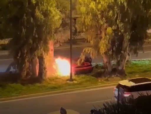Τζώρτζης Μονογυιός – Νέο σοκαριστικό βίντεο από το τροχαίο ενώ η Ferrari τυλίγεται στις φλόγες