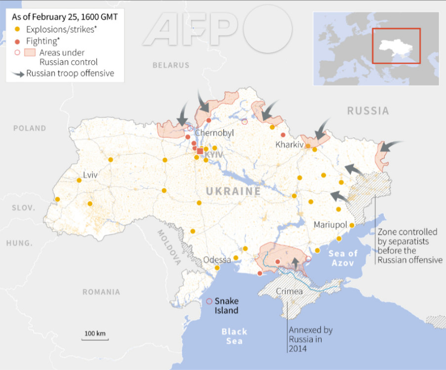Ουκρανία: Συνεχίζεται η πολιορκία στο Κίεβο – Απαγόρευση κυκλοφορίας από τις 17:00