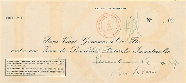 Οταν ο Ιβ Κλάιν πουλούσε το… κενό