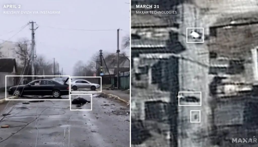 ΝΥΤ: Δορυφορικές εικόνες αποκαλύπτουν τα εγκλήματα των Ρώσων στην Μπούκα
