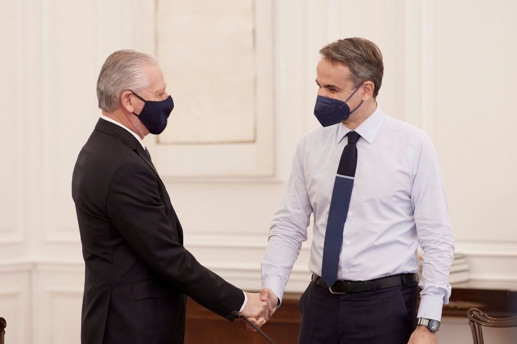 Συνάντηση του Κυριάκου Μητσοτάκη με τον πρόεδρο της ΕΔΕΚ