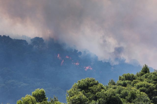 Λουτράκι: Ξέσπασε φωτιά πάνω από την πόλη στα Γεράνεια Ορη | tanea.gr