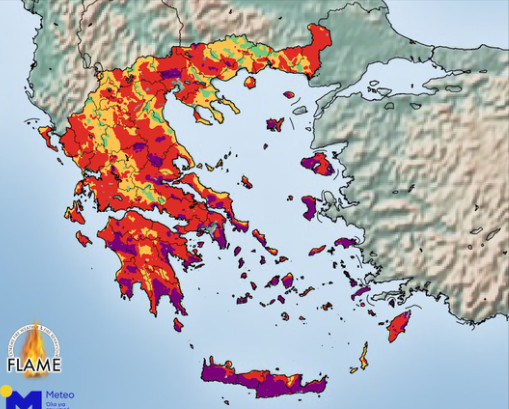 Meteo: Θερμοκρασίες άνω των 37 °C για 7,9 εκατ. πληθυσμού στην Ελλάδα