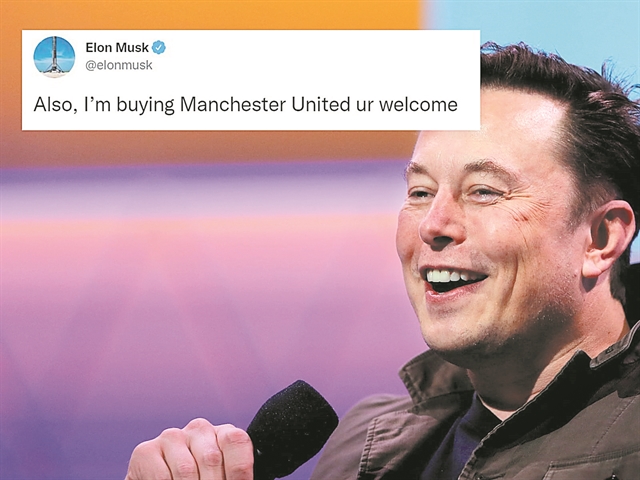Μασκ: «Πλάκα» μέσω Twitter για τη Μάντσεστερ Γιουνάιτεντ