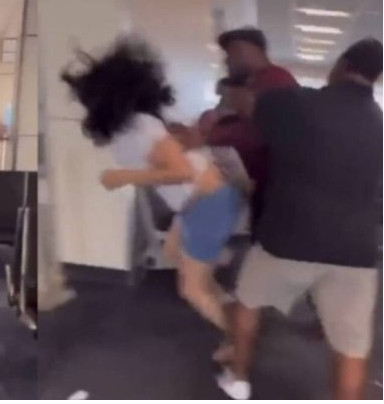 Χαμός σε αεροδρόμιο με μπουνιές και χαστούκια