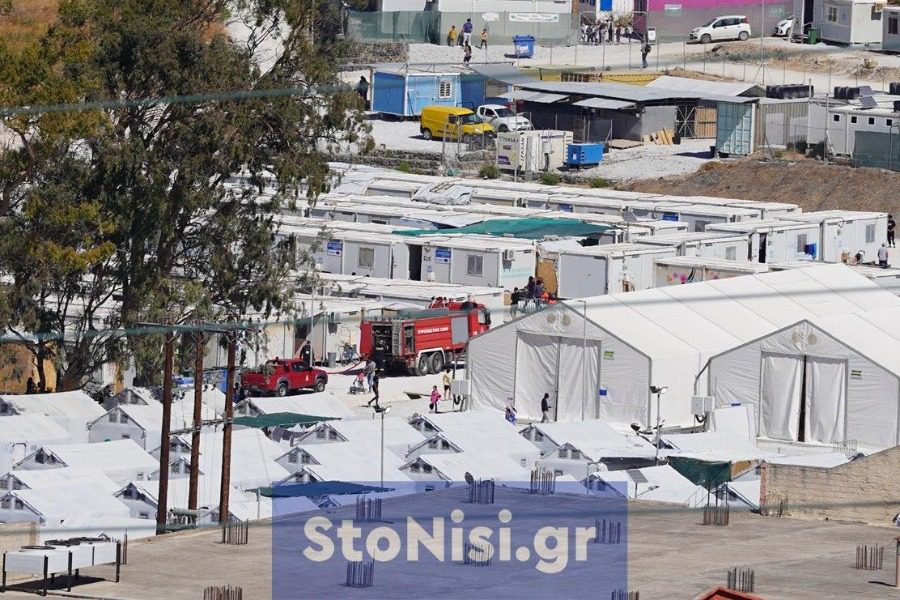 Μυτιλήνη: Φωτιά στο ΚΥΤ του Καρά Τεπέ