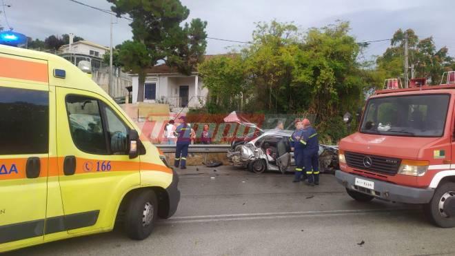 Πάτρα: Σοκαριστικό τροχαίο στην Πατρών – Πύργου με τέσσερις τραυματίες