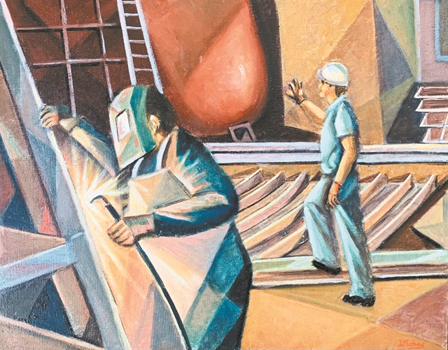 Στιγμές από ναυπηγεία και λιμάνια στον καμβά