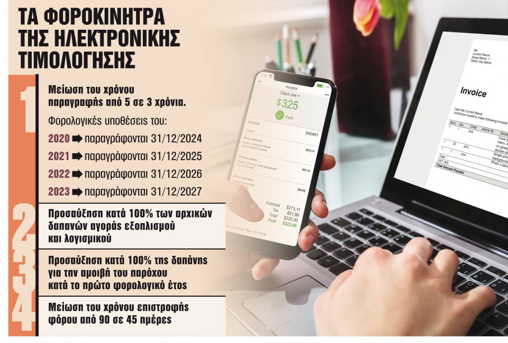 Τα φορομπόνους για αποκλειστική χρήση των e-τιμολογίων