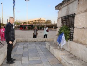 Ο δήμαρχος Πειραιά Γιάννης Μώραλης στην εκδήλωση του Συνδέσμου Νέου Φαλήρου «Καραϊσκάκεια 2023»