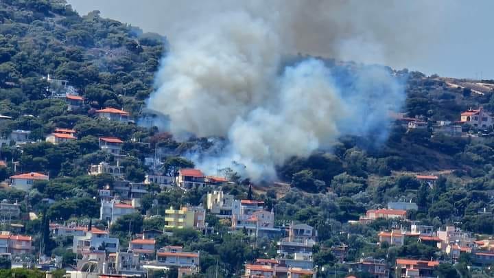 Φωτιά στην Αρτέμιδα: Σε δασική έκταση κοντά σε σπίτια – Συναγερμός στην Πυροσβεστική