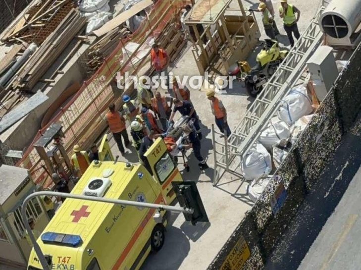 Εργάτης στο εργοτάξιο του μετρό στη Θεσσαλονίκη έπεσε από ύψος 2,5 μέτρων