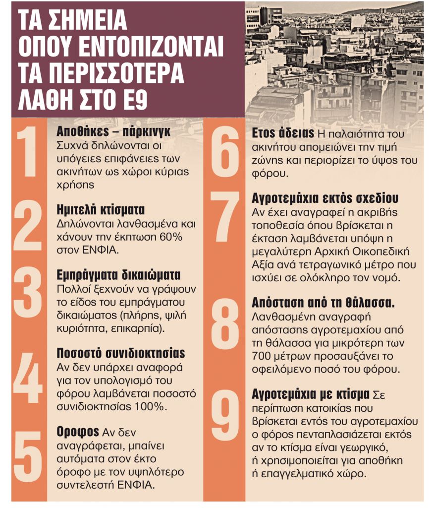 Αντίστροφη μέτρηση για δήλωση μισθωτηρίων και διορθώσεις στο Ε9