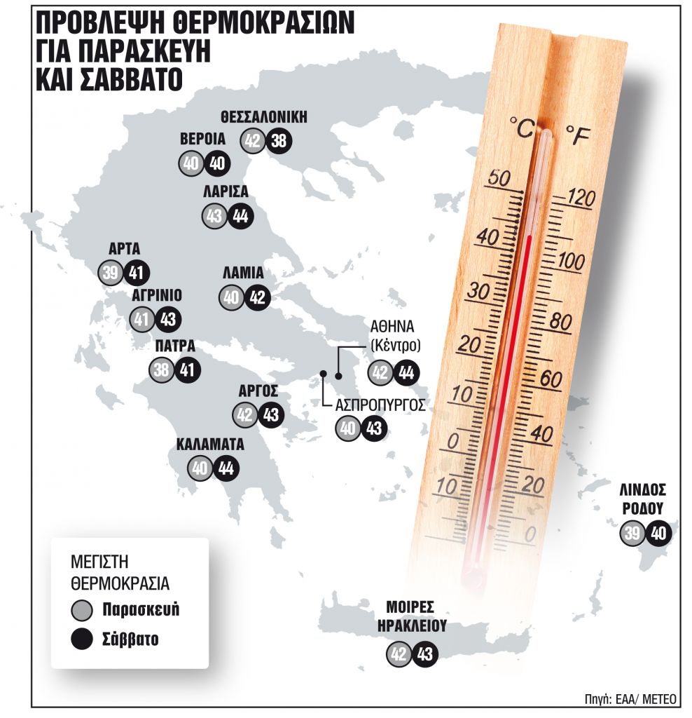 Συναγερμός για Αθήνα, Θεσσαλονίκη και Λάρισα