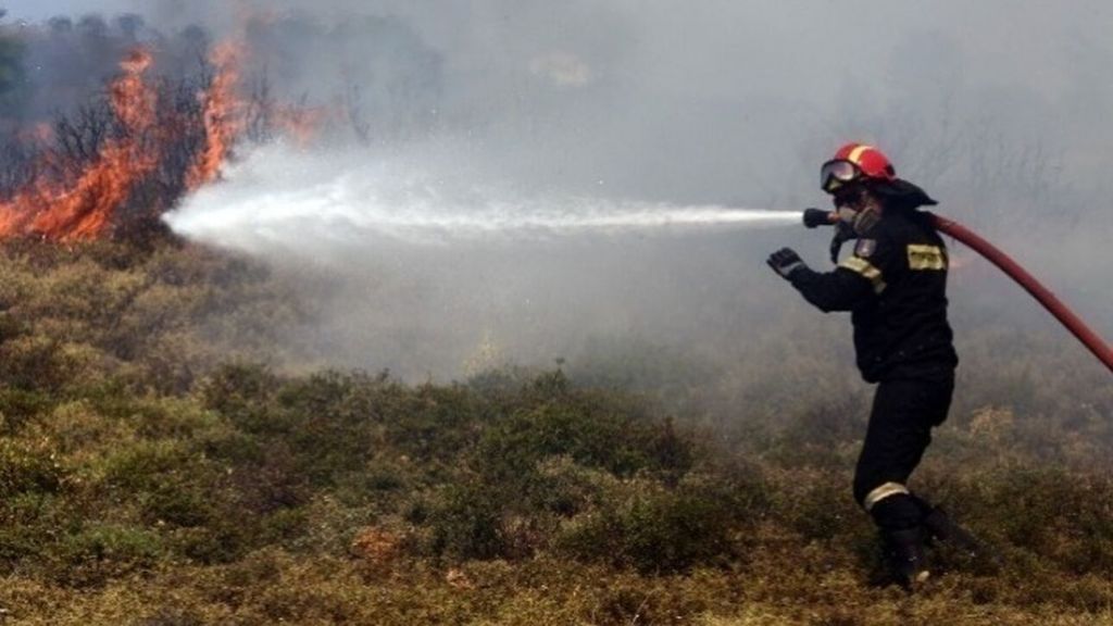 Φωτιά τώρα στον Μαραθώνα: Ισχυρή δύναμη της Πυροσβεστικής στην περιοχή