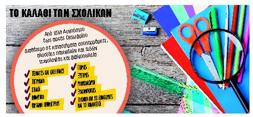 Σχολικά και μέτρα κατά της ακρίβειας στο ίδιο καλάθι