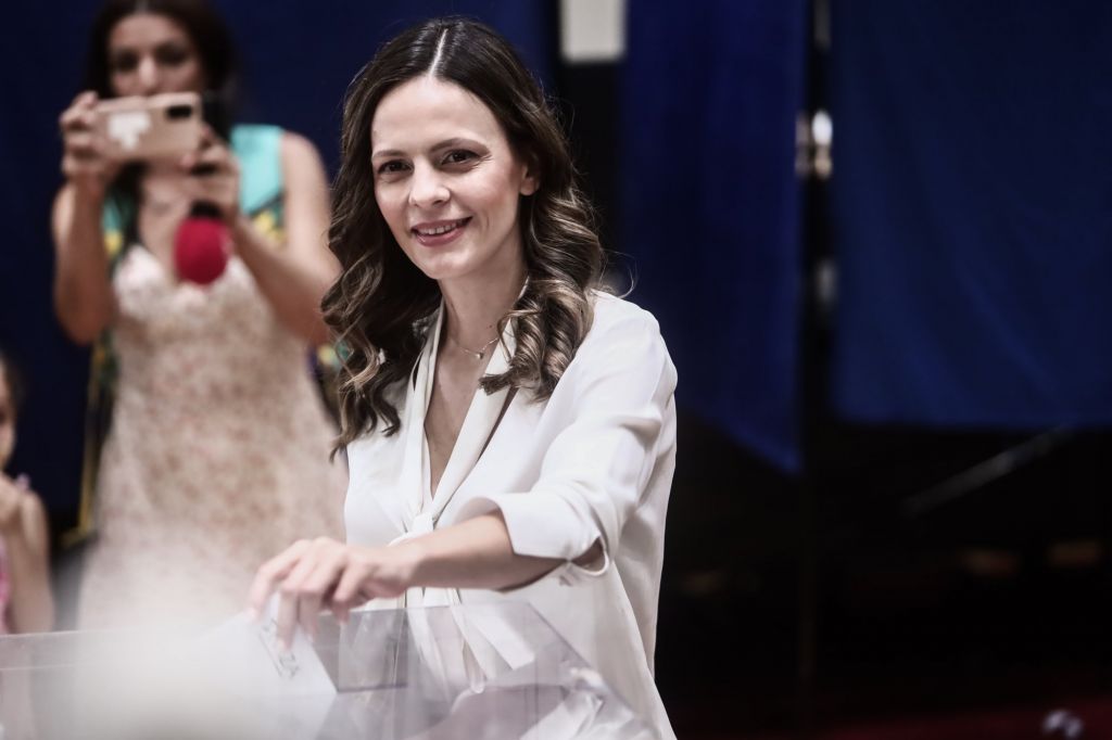 Στο Αιγάλεω ψήφισε η Έφη Αχτσιόγλου