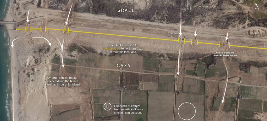 Ισραήλ: Η έκταση της ισραηλινής εισβολής στη Γάζα μέσα από δορυφορικές εικόνες