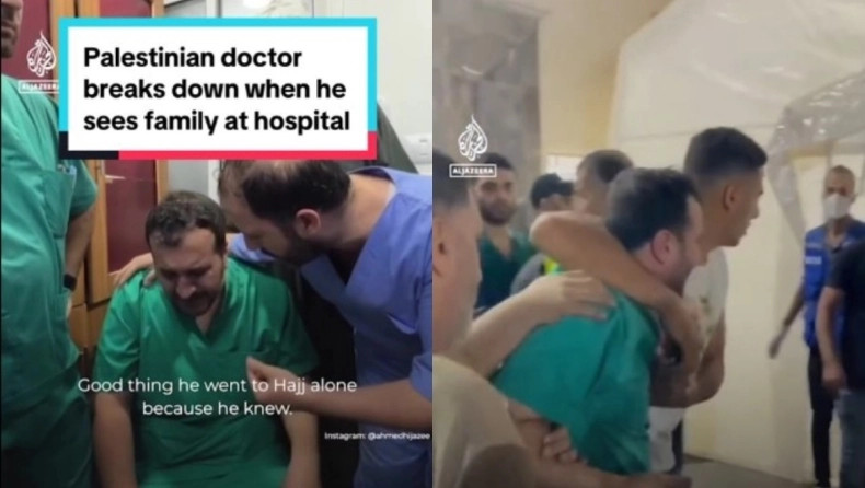 Γάζα: Παλαιστίνιος γιατρός καταρρέει όταν φέρνουν στο νοσοκομείο νεκρούς τον πατέρα και τον αδερφό του