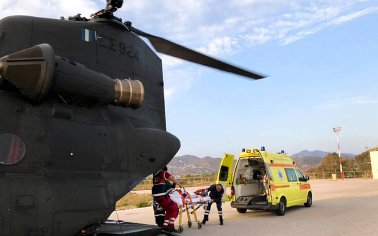 Φαράγγι της Σαμαριάς: Με αεροδιακομιδή μεταφέρεται 30χρονος τουρίστας που τραυματίστηκε