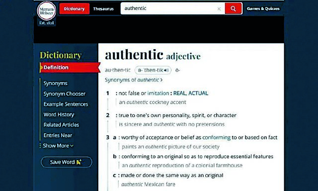 «Αυθεντικός»: μία από τις λέξεις της χρονιάς και της εποχής μας
