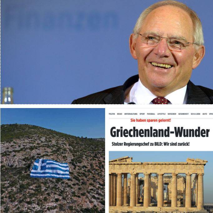 Tη σφραγίδα του… Βόλφγκανγκ Σόιμπλε στο οικονομικό «ελληνικό θαύμα» βλέπει η Bild
