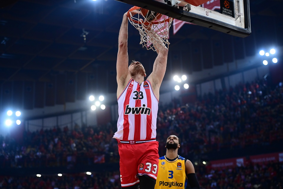 Ολυμπιακός: Ο Μιλουτίνοφ MVP της 22ης αγωνιστικής της EuroLeague