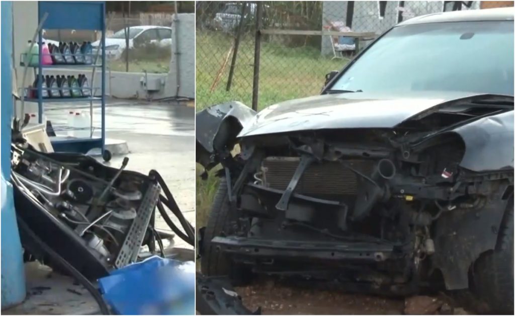 Εικόνες καταστροφής από το βενζινάδικο που «ισοπεδώθηκε» από τζιπ στην Άνω Βούλα